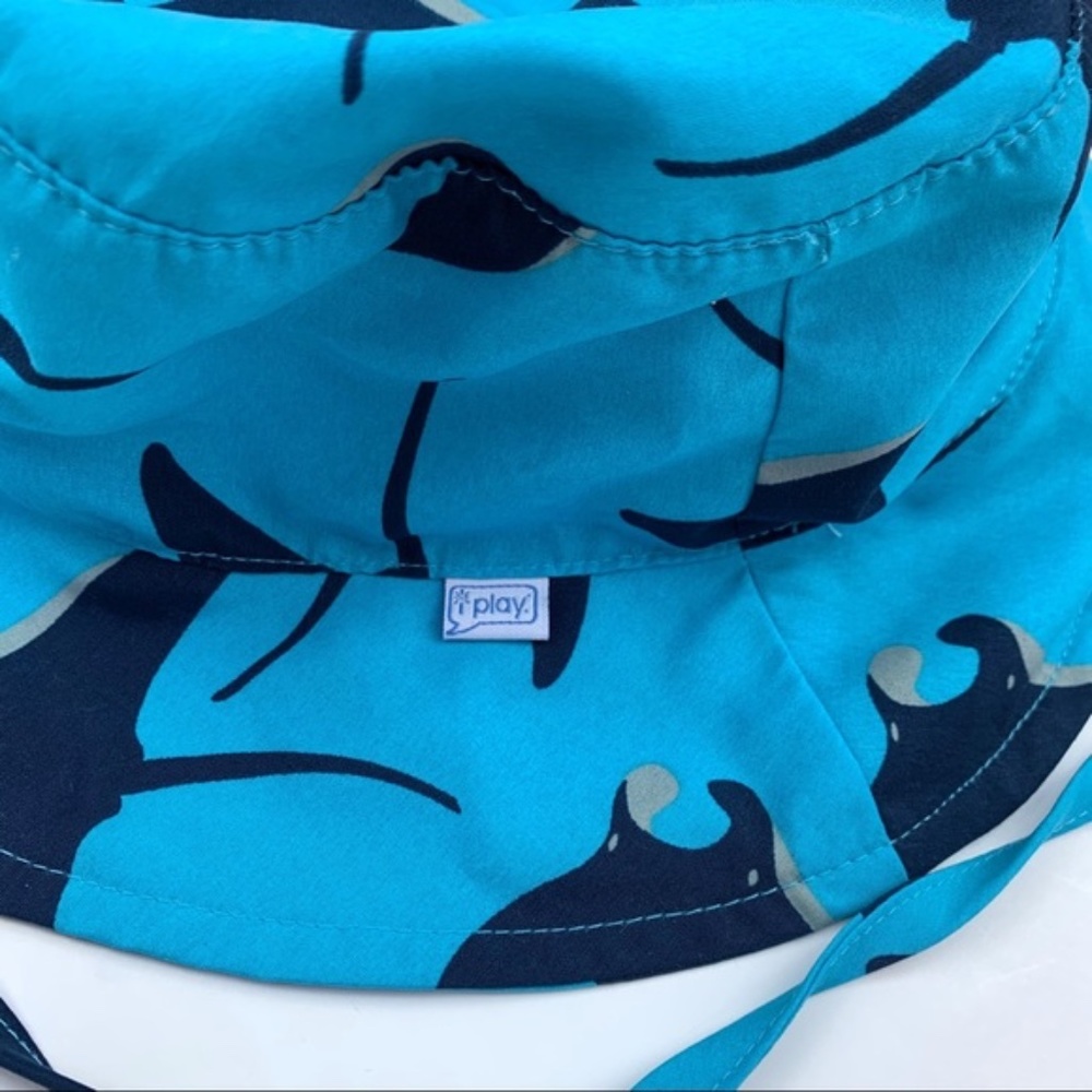 iPlay infants' beach hat sting ray teal navy blue - Picture 2 of 7